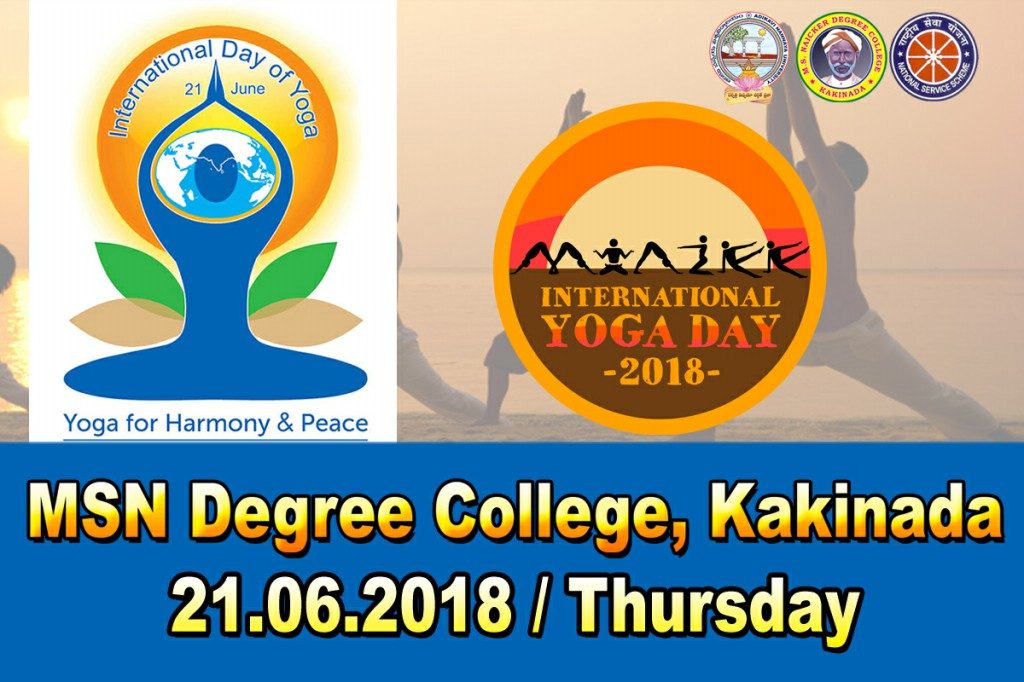 Celebrating International Yoga Day Malladi Satyalingam Naicker